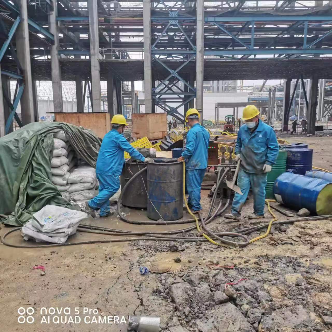 铁力设备基础下沉沉降注浆加固施工